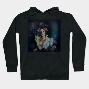 Aesthetics, darkness, gothic, romantic, moon, dark academia, love, romantic, statue, vintage, retro, artistic, artsy, classy, butterfly, flowers, floral Hoodie